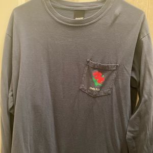 Men’s Orchid L/S Pocket Tee - Medium - Faded Blue